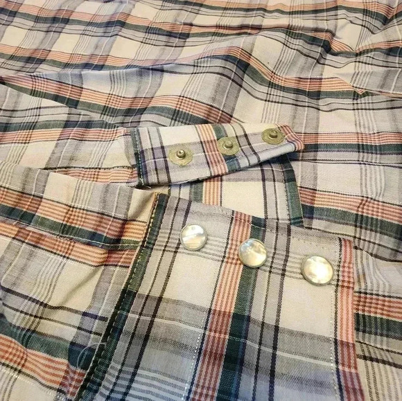 Vintage Western Shirt Pearl Snap Plaid Ely Plains Button Down Yoke - Picture 9 of 9